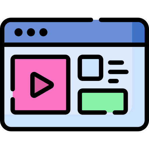 Web page icon representing Front end development